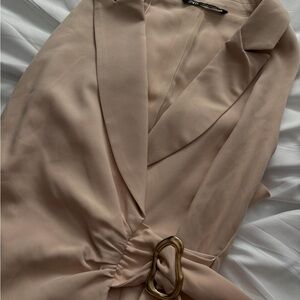 Zara buckled wrap jumpsuit blazer Dress
